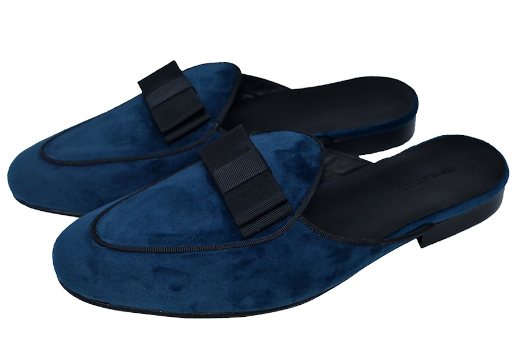 Midnight Blue Batwing Mules