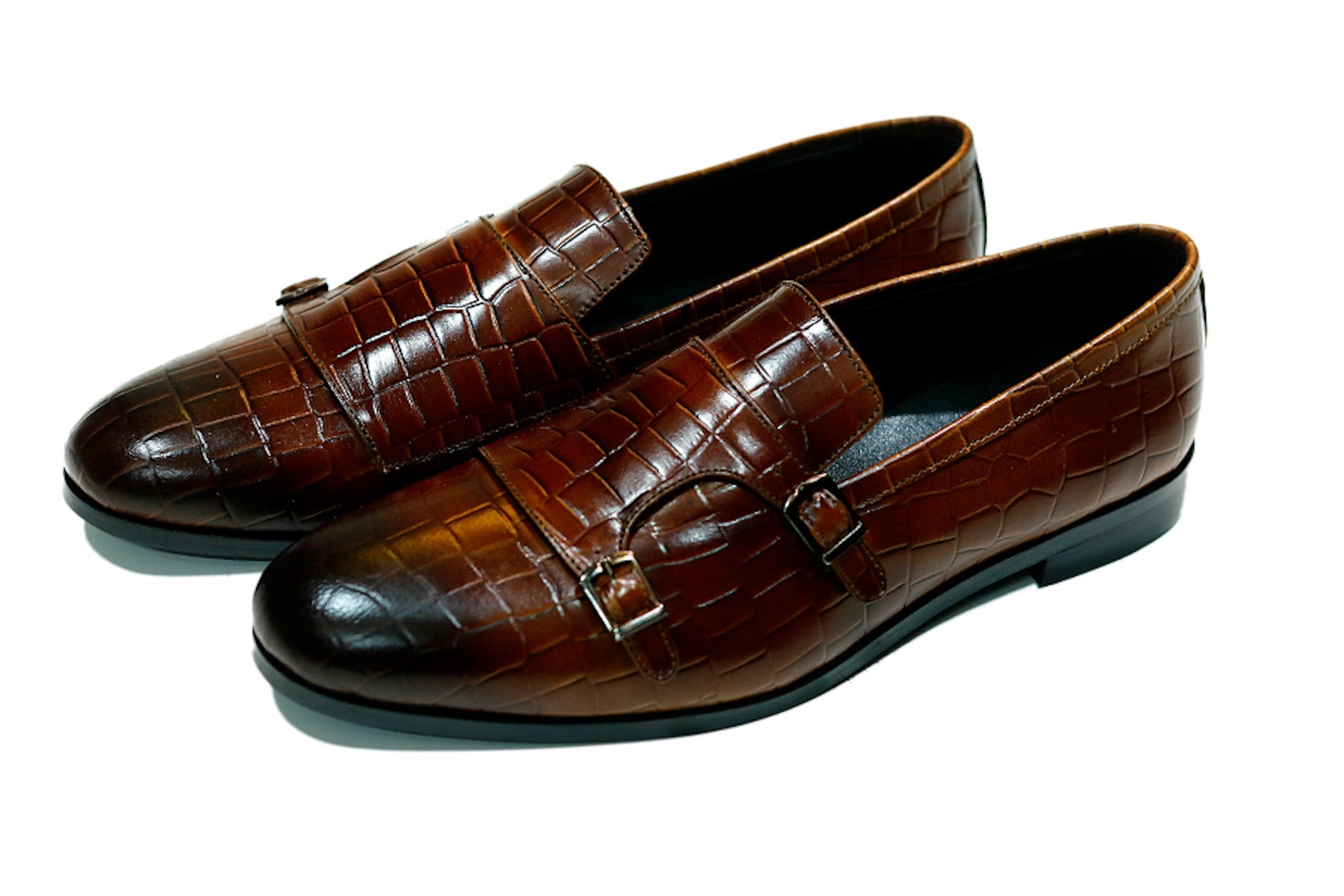 Tan Croco Monk Vintage