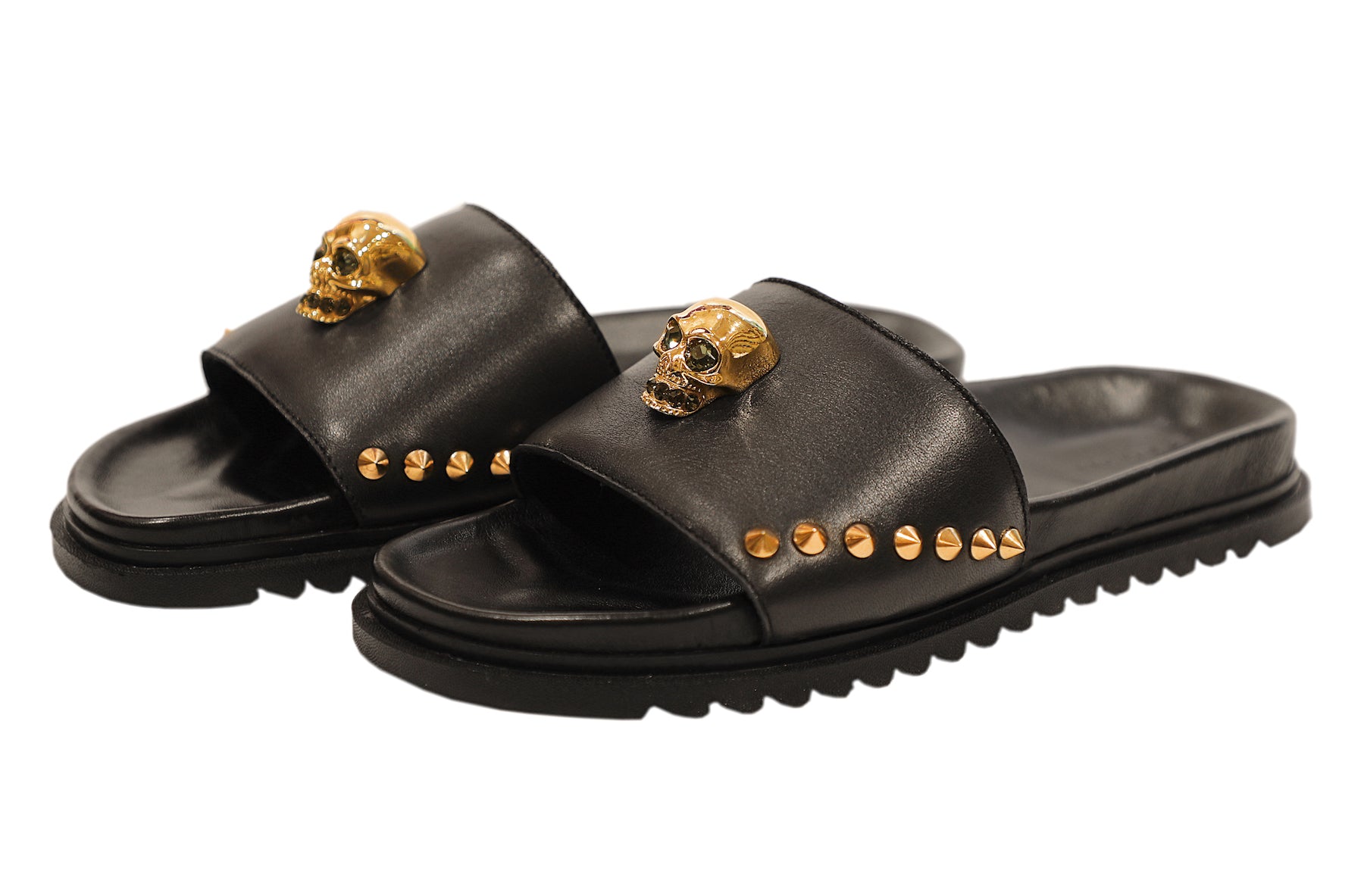 Sliders Womens Studded Slide Sandals Limelight Buy Women's Flat