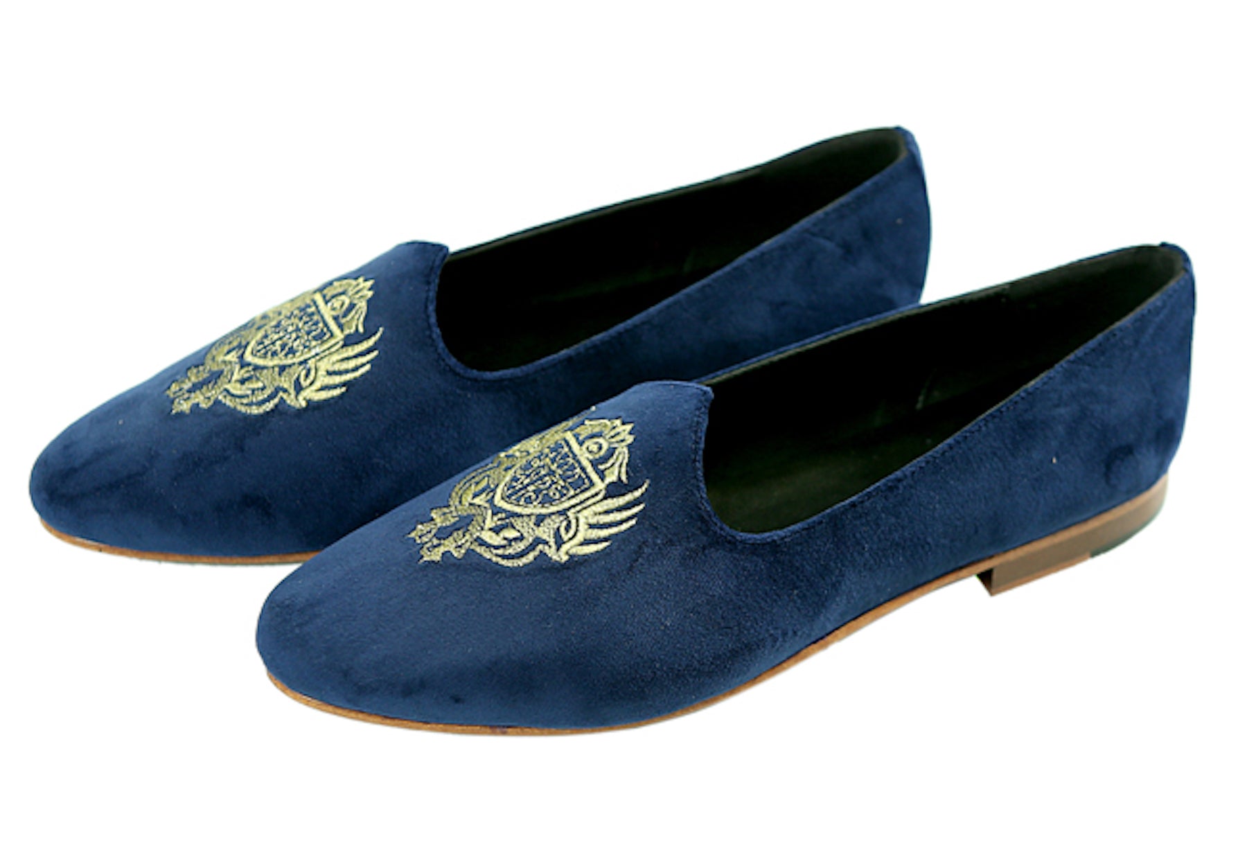 Navy Velour Mojri