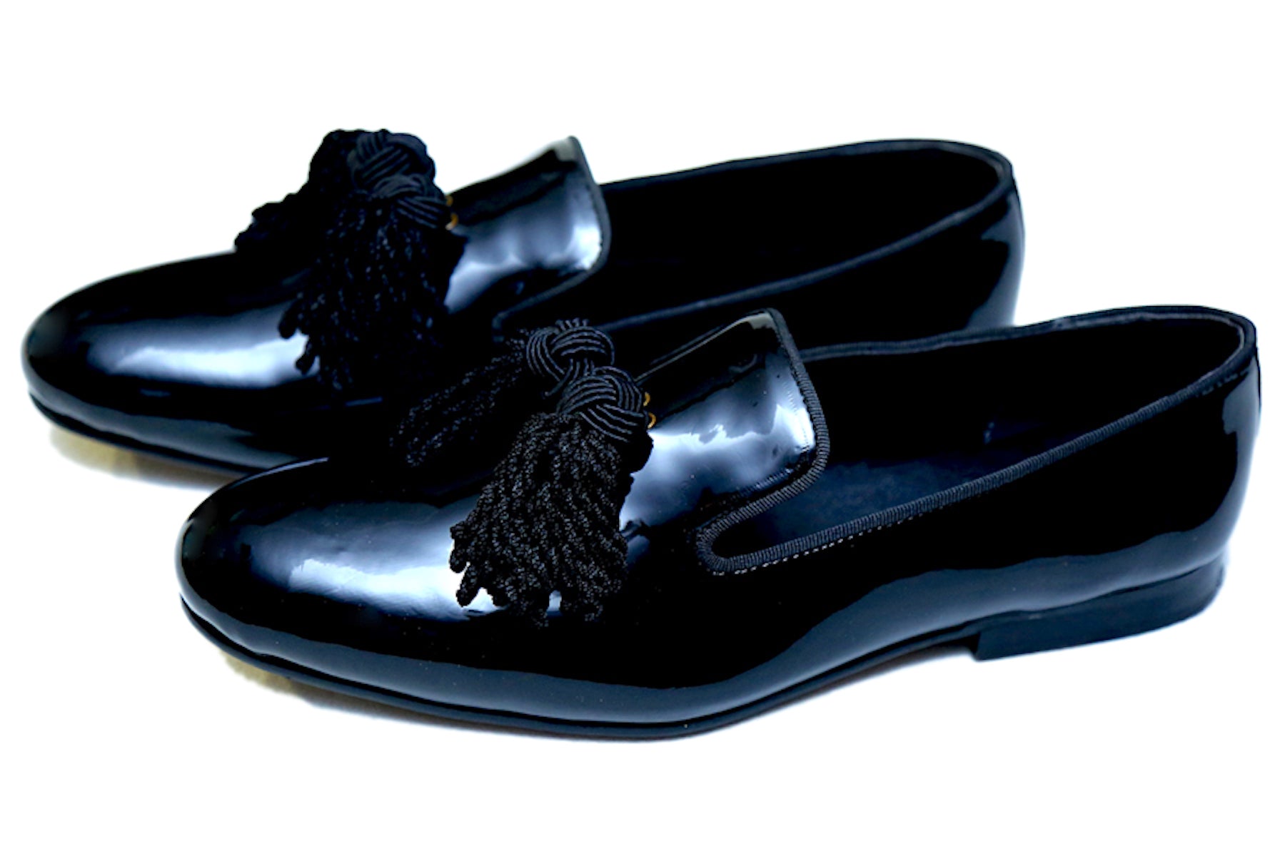 Patent Bullion Tassel Black