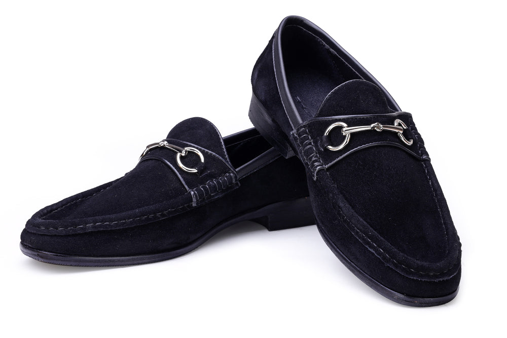 Reed Horsebit Suede | Black Suede Men Shoes | Shutiq