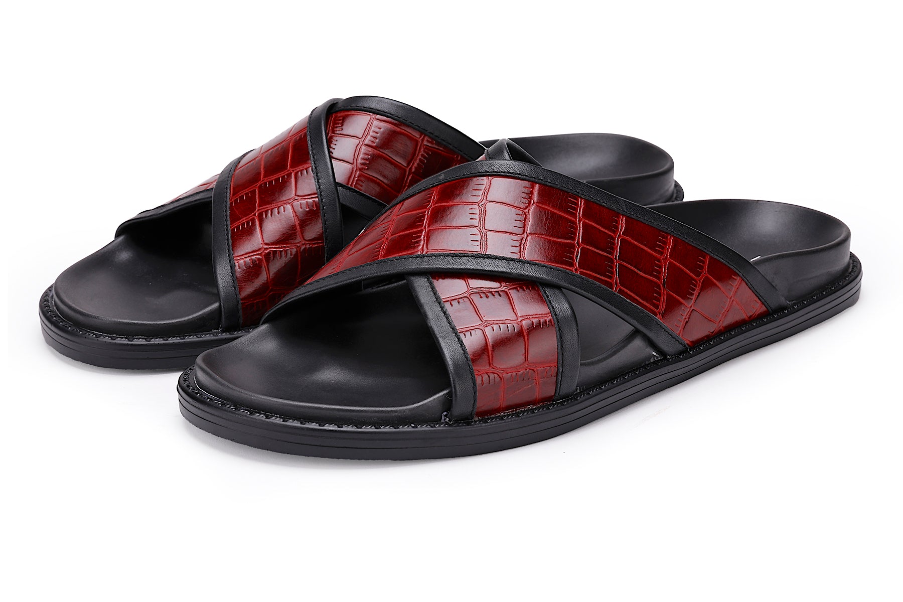 KIKI BURGUNDY SLIDES