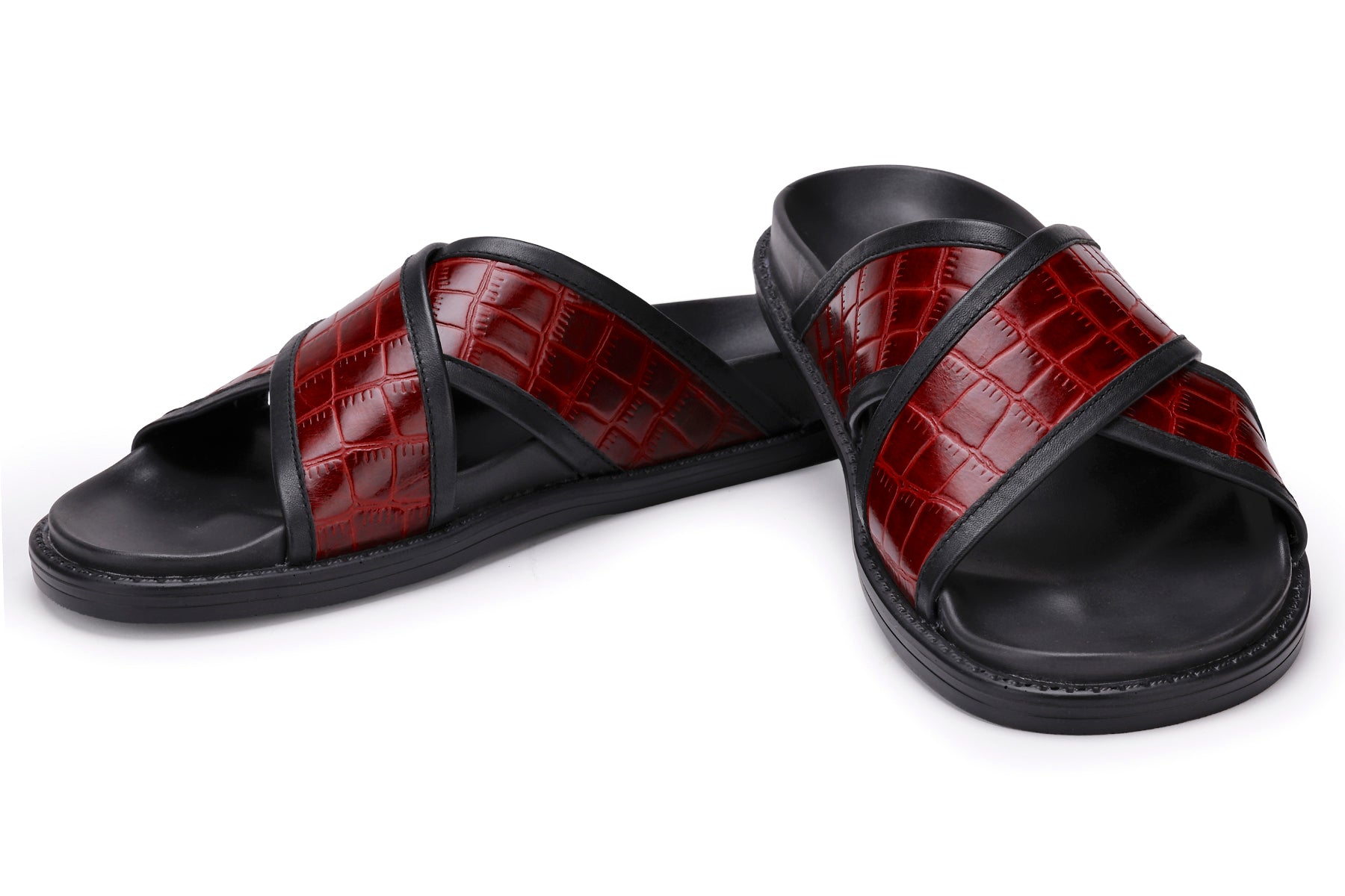 KIKI BURGUNDY SLIDES