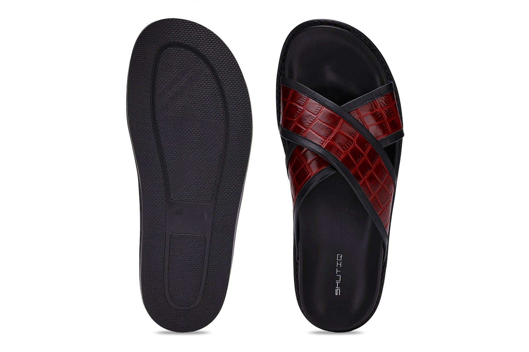 KIKI BURGUNDY SLIDES