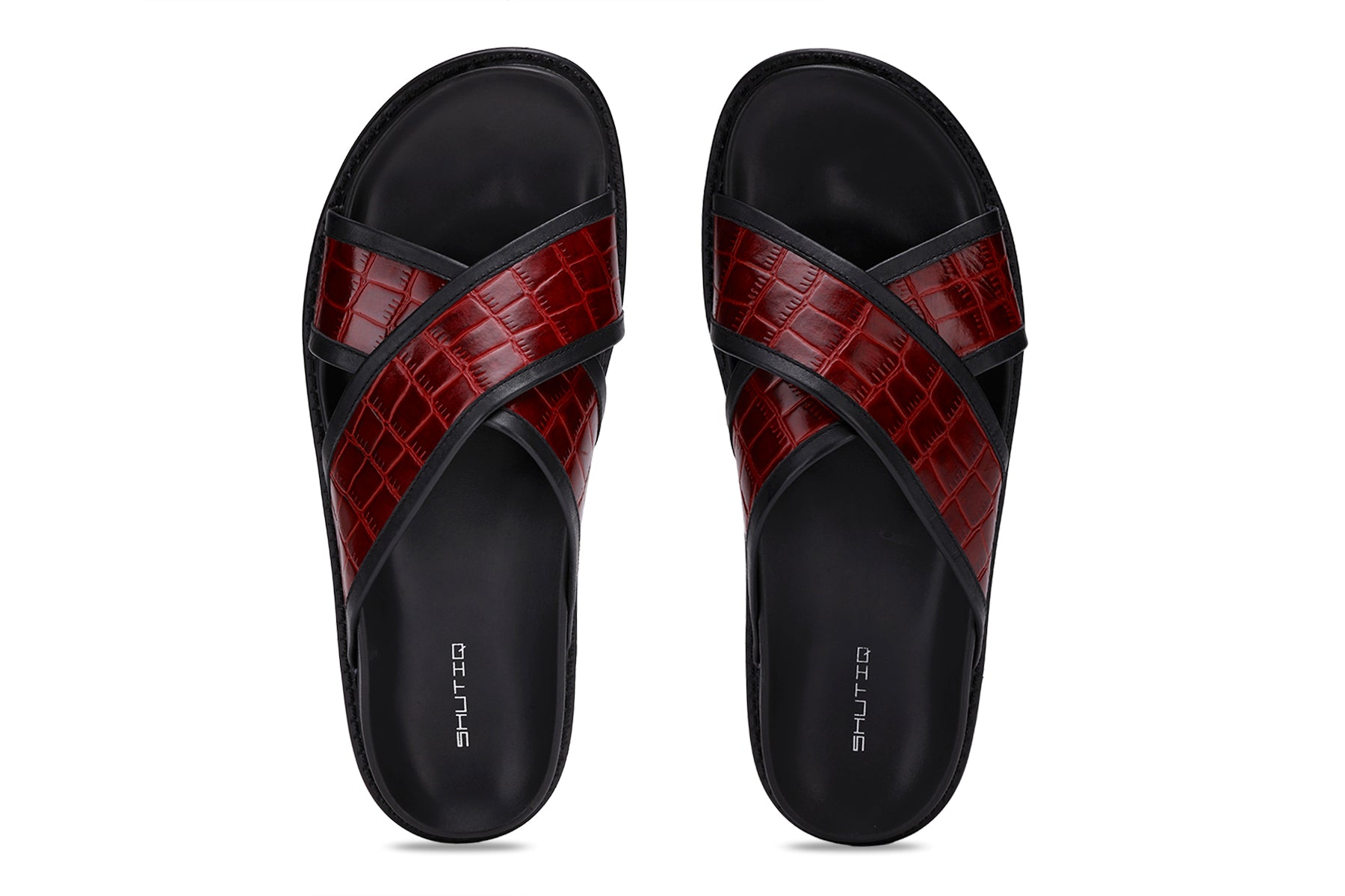 KIKI BURGUNDY SLIDES