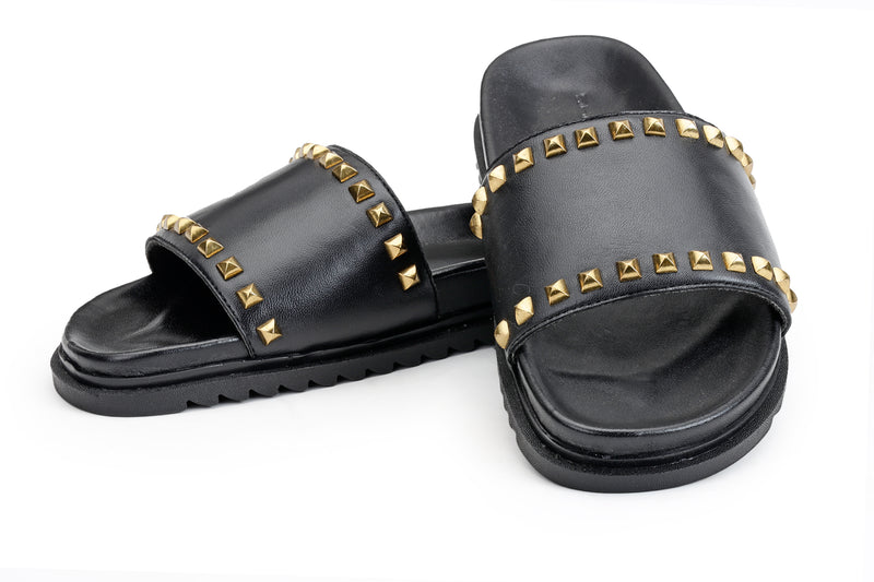 Antique Studded Slides