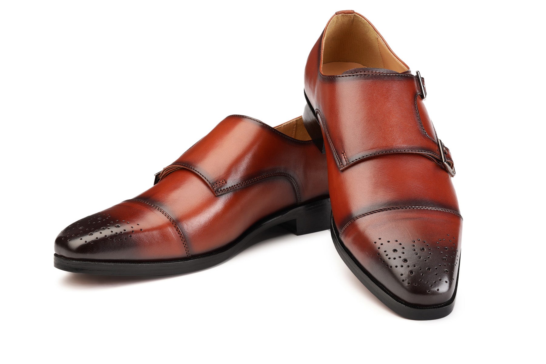 Enzo Double Monk Tan