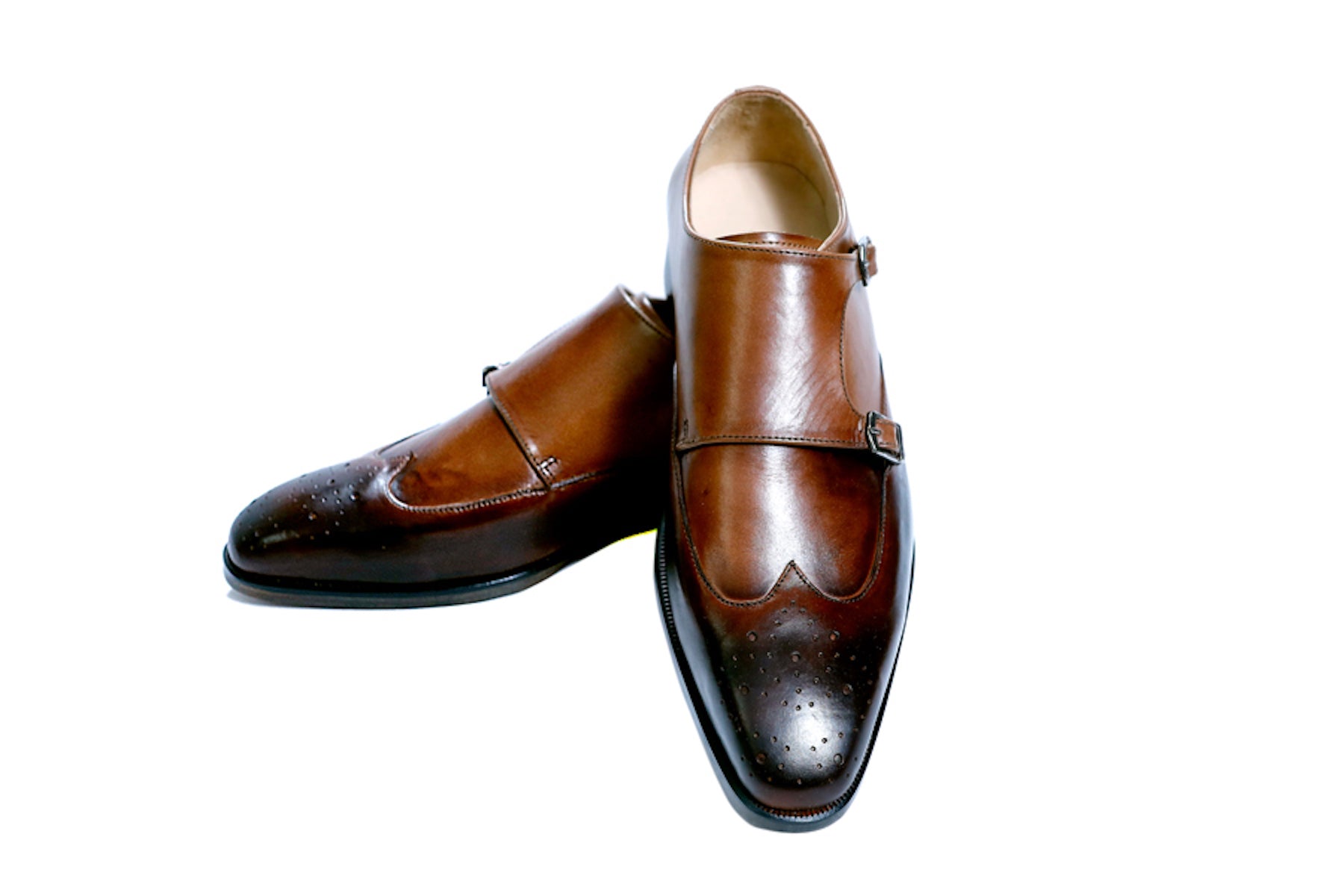 Enzo Double Monk Tan Burnished