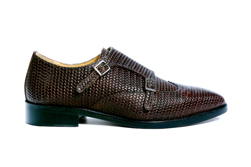 Enzo Herringbone Double Monks