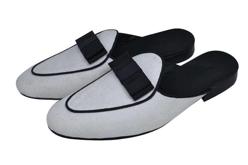 Ivory Batwing Mules