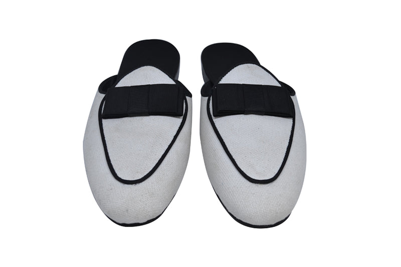 Ivory Batwing Mules