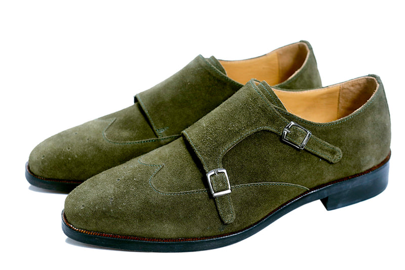 Olive Rawhide Double Monk