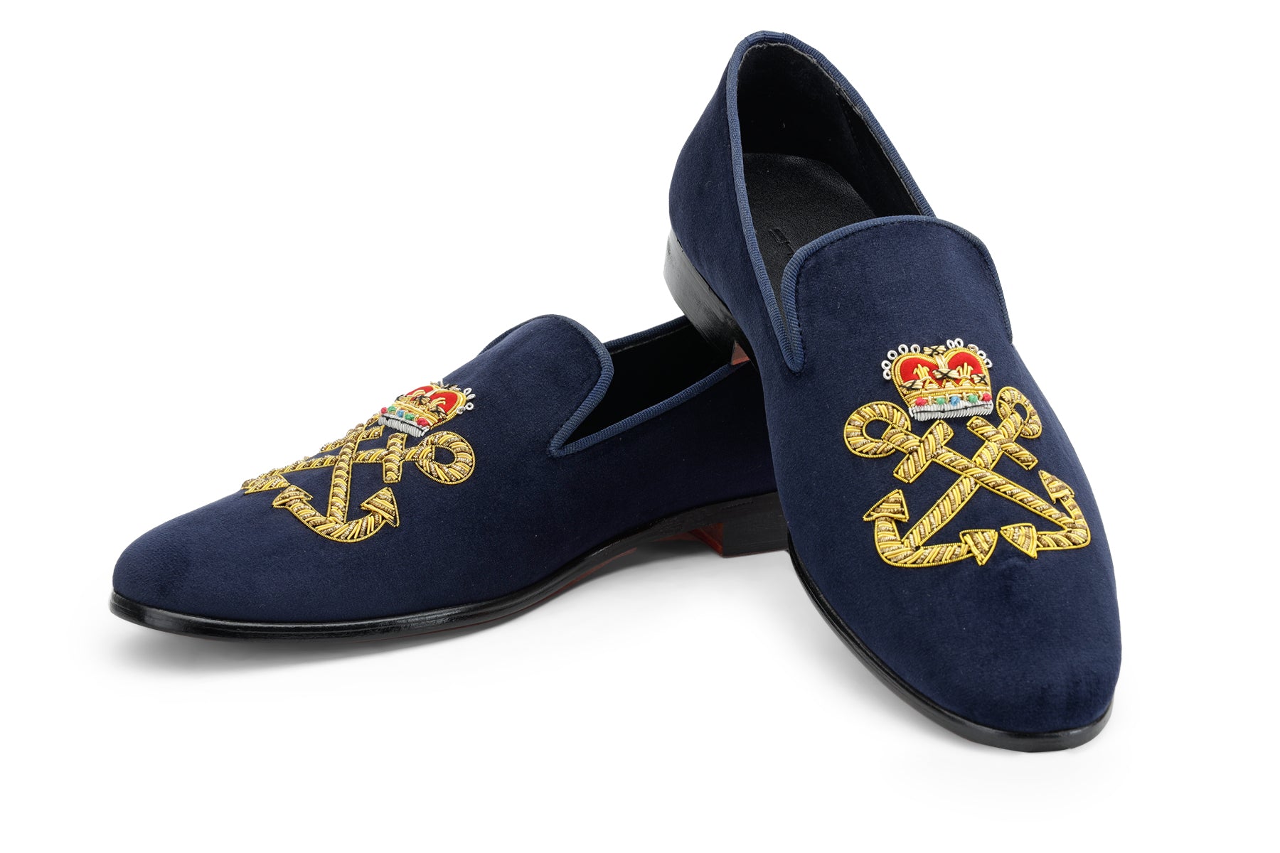 Sapphire Crossed Anchor