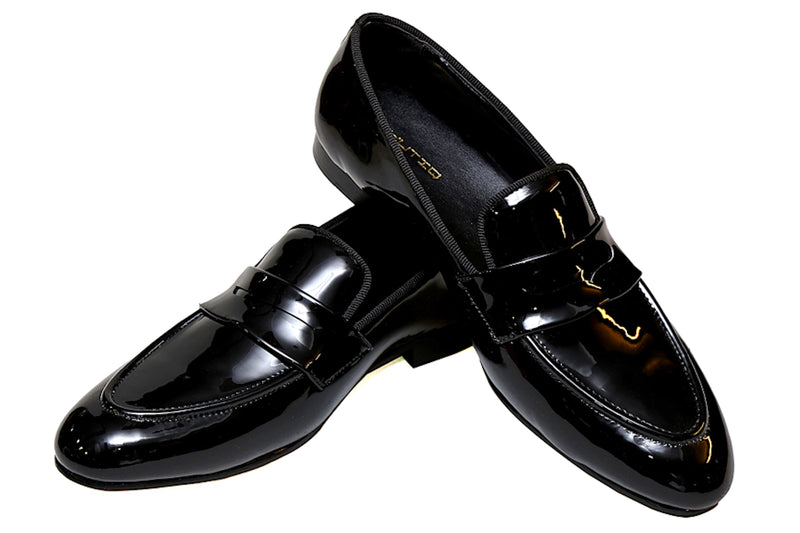 Black Patent With Bar