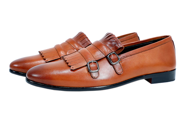 Double Monk Fringes Tan