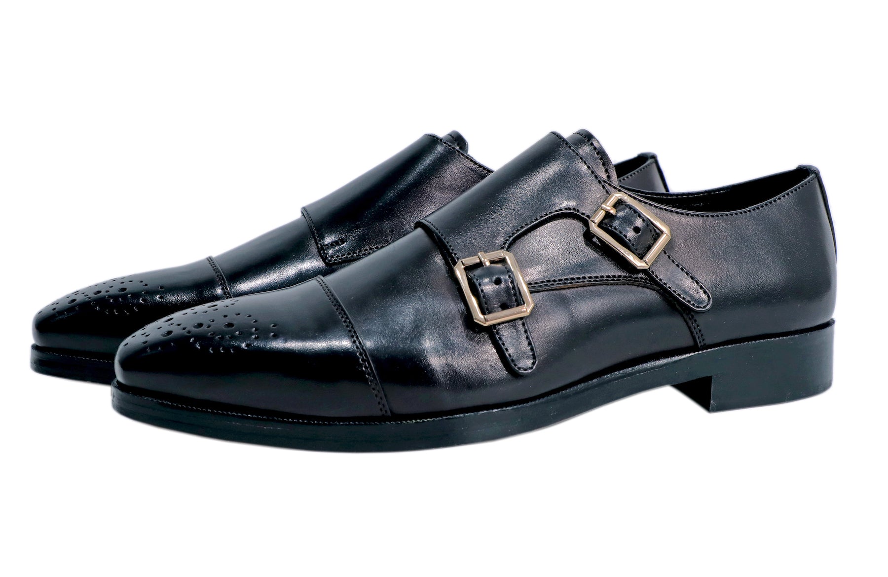 Enzo Black Double Monk