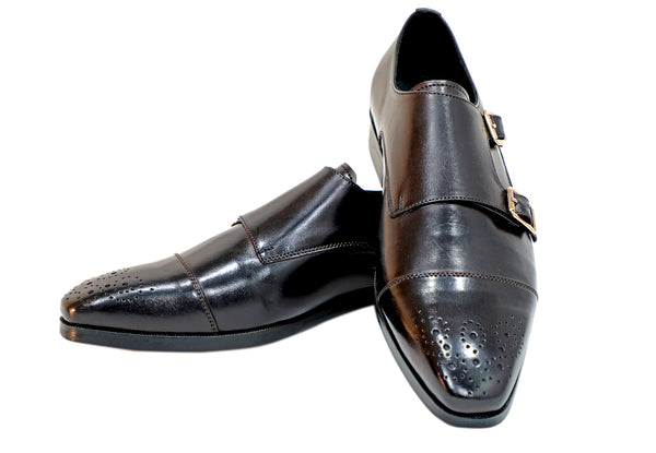 Enzo Black Double Monk