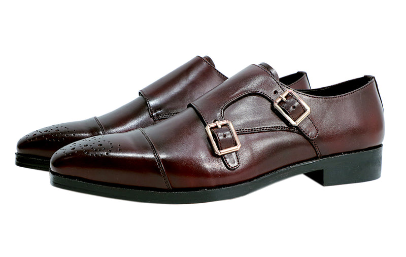 Enzo Burgundy Double Monk