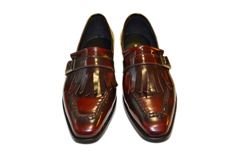 Enzo Fringes Burgundy Monk