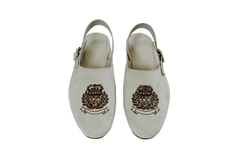Ivory Royal Embelem Sandals