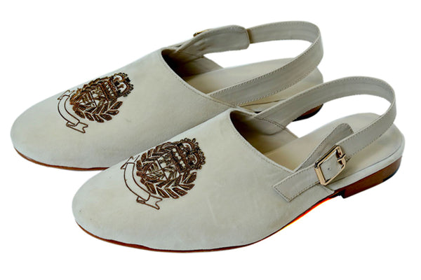 Ivory Royal Embelem Sandals