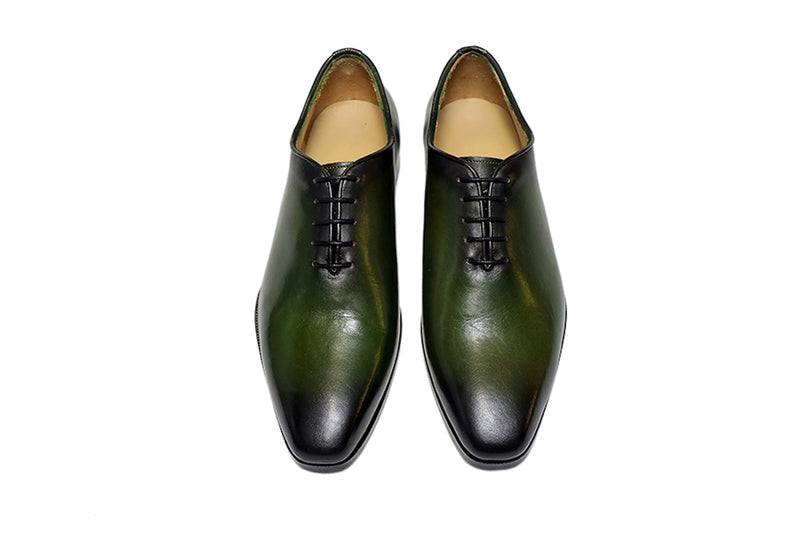 Dark green sales formal shoes