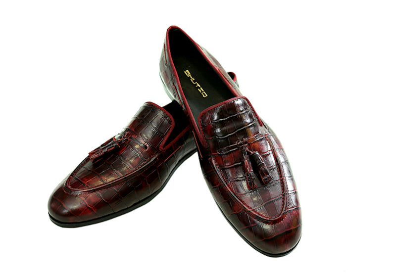 Kiltie Croco Burgundy