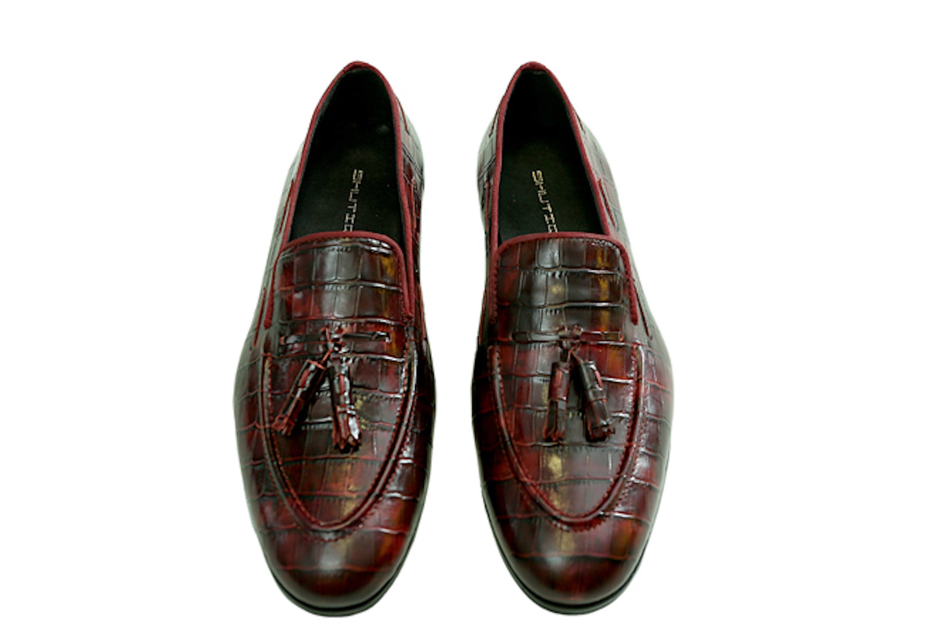 Kiltie Croco Burgundy