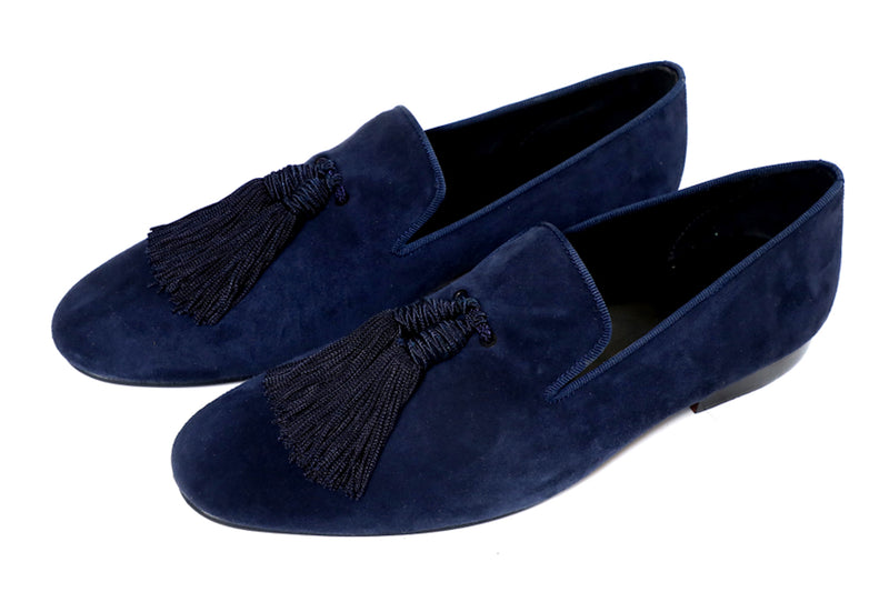 Navy Suede Bullion