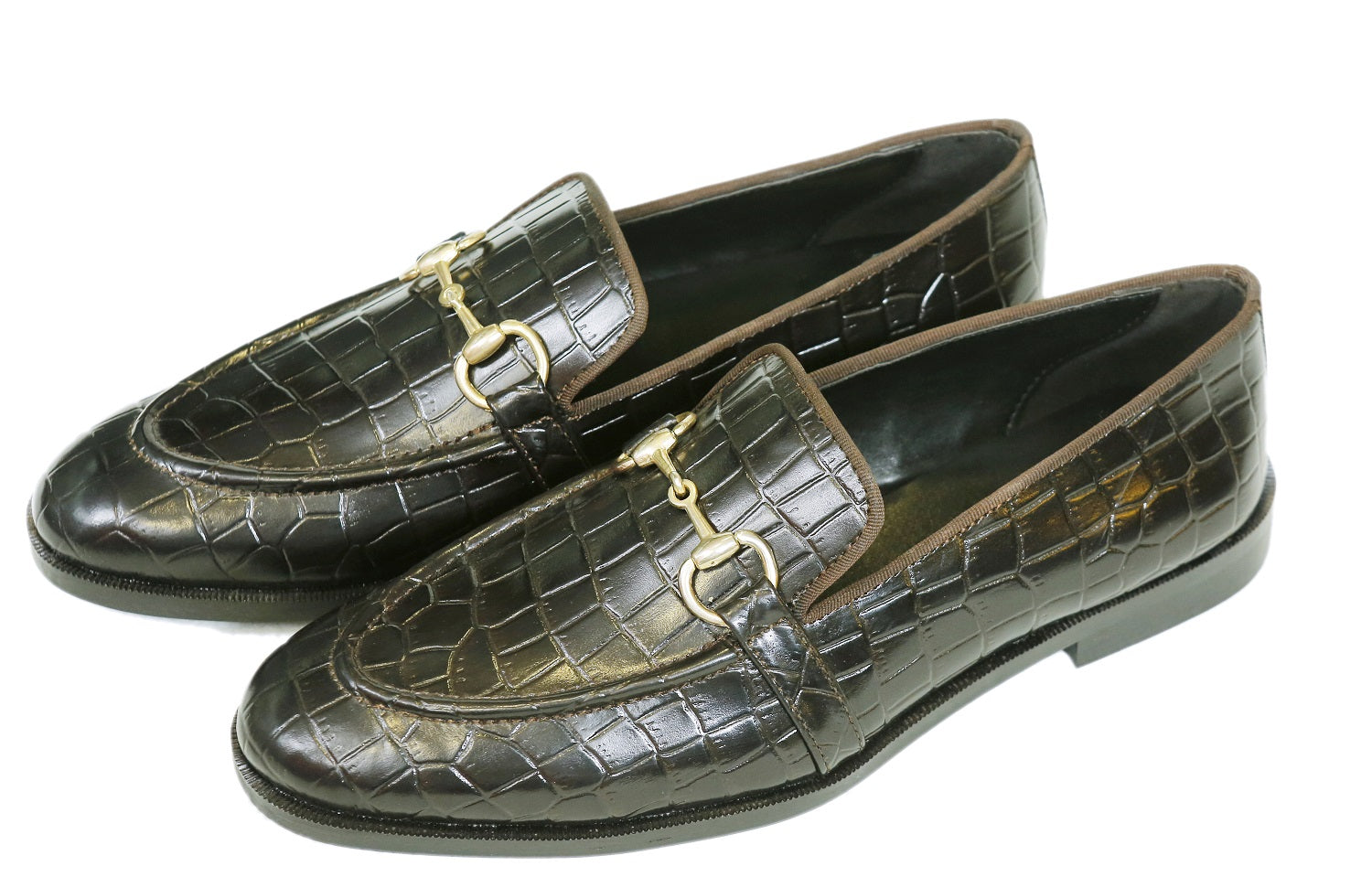 Russet Croco Horsebit