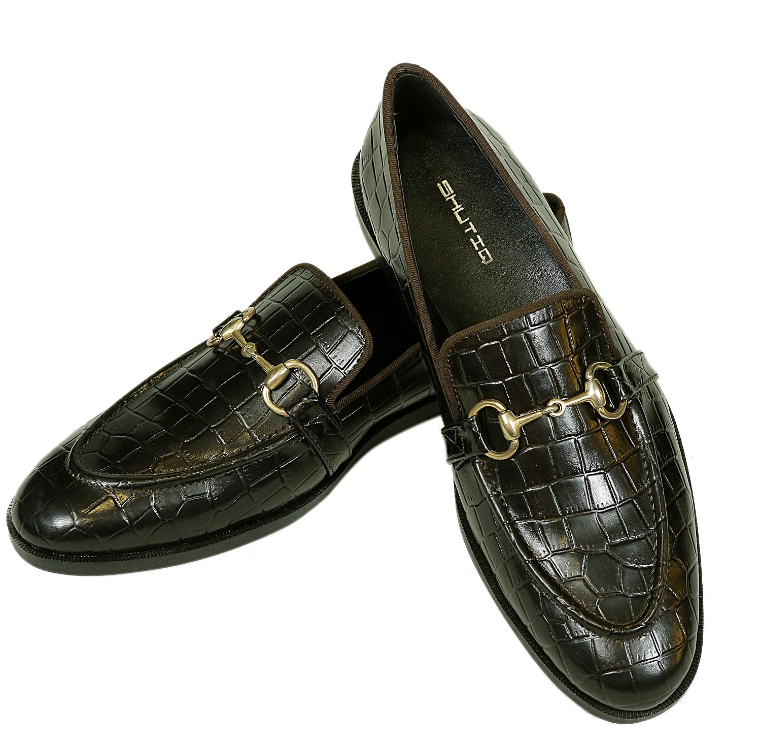 Russet Croco Horsebit